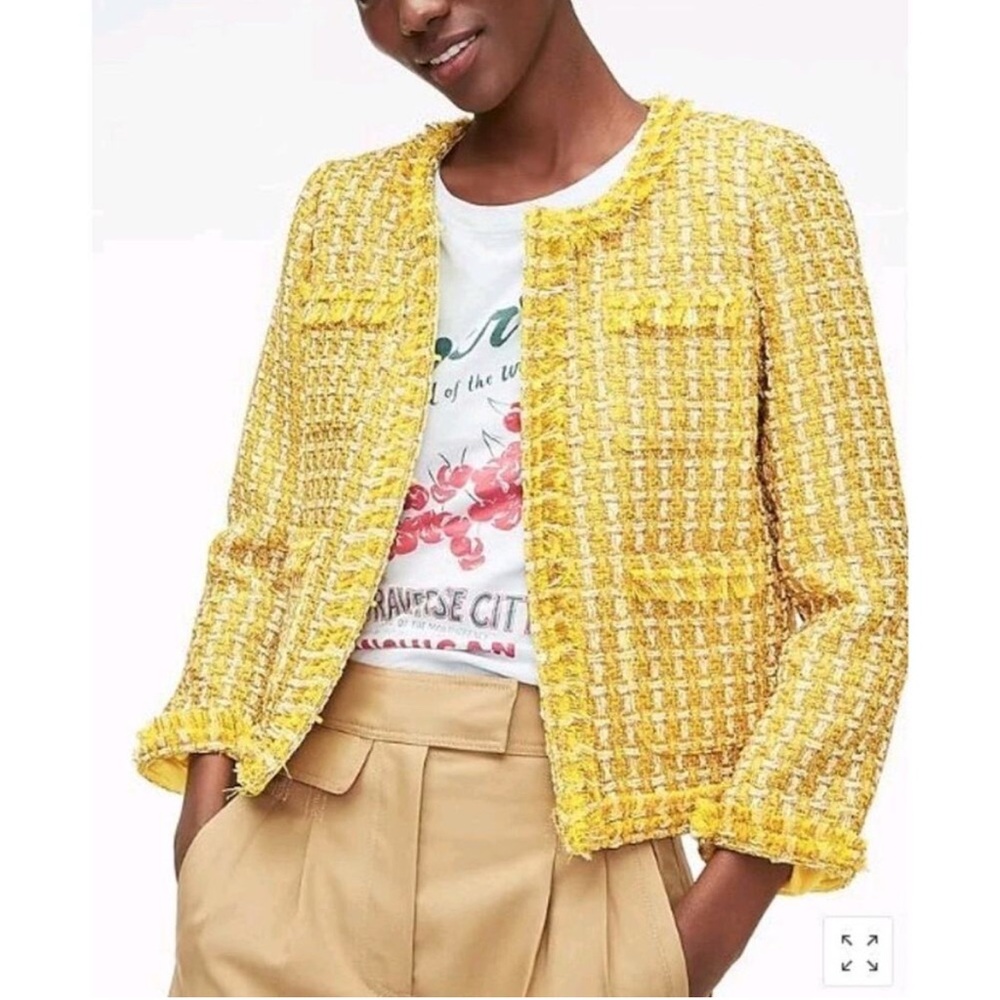 J. Crew Collection Lady Jacket English Golden Tweed 12